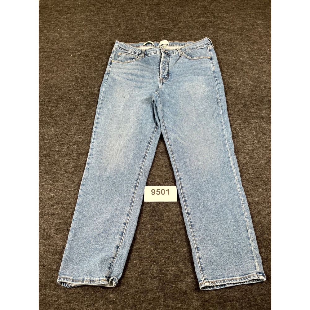Universal Thread Jeans Women's 18 Blue Denim Slim Fit Comfort Mid Rise Whiskered